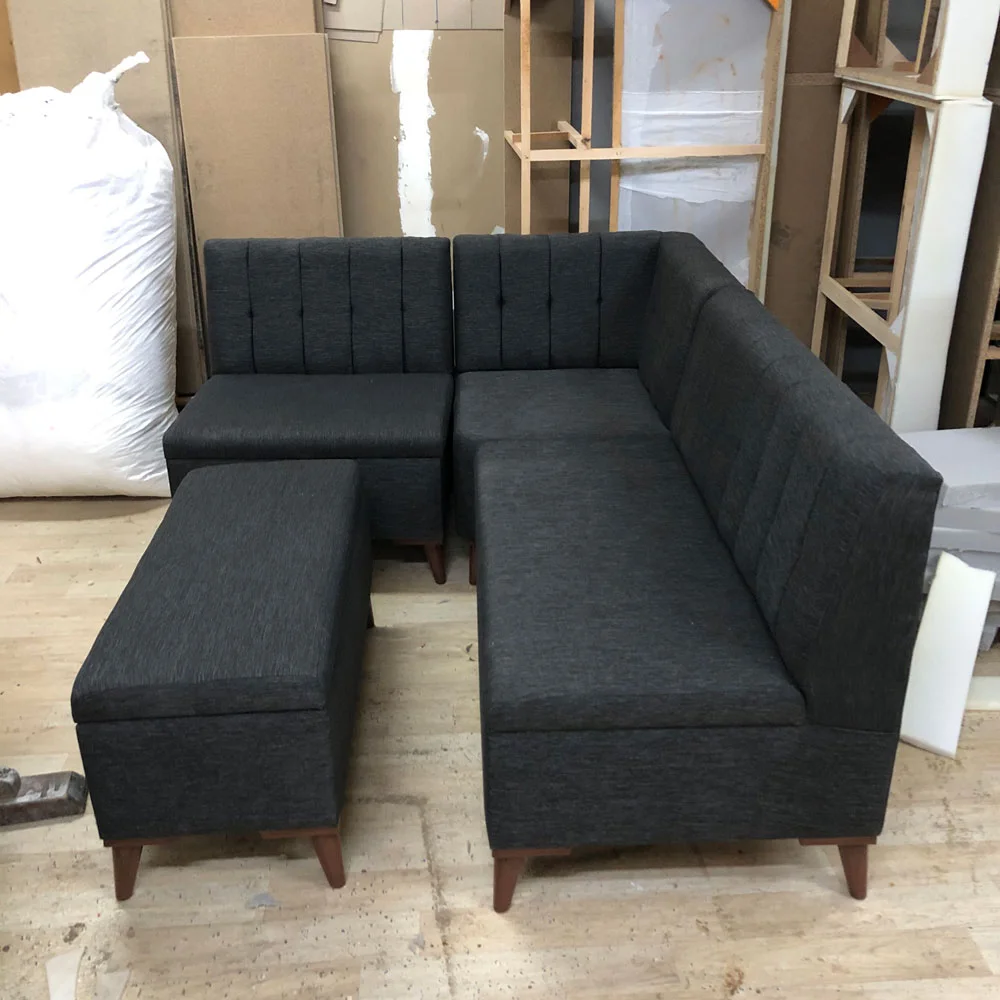 Yarma Model Sandıklı Mutfak Köşe Takımı Keten Kumaş